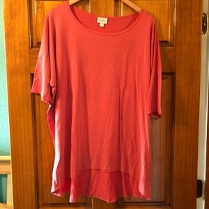Women’s Solid Coral Lularoe Irma Tunic